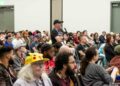 SDCC 2019 attendees sit and ask questions at the Sideshow panel