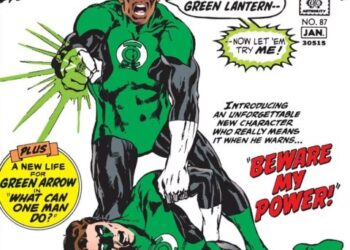 John Stewart's first cover appearance in the DC comic book Green Lantern #87